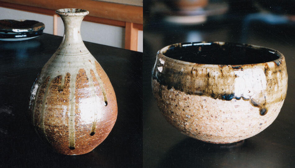 Bình hoa và tách trà do nghệ nhân Shakunaga làm riêng theo đơn hàng của Steve Jobs.